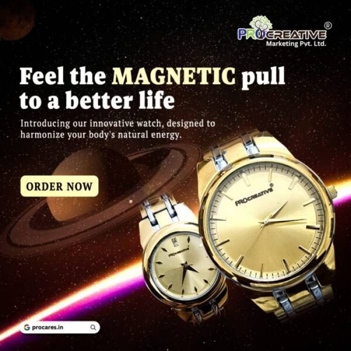 Osv Bio magnetic pair wrist watch  WITH 6000 OSV